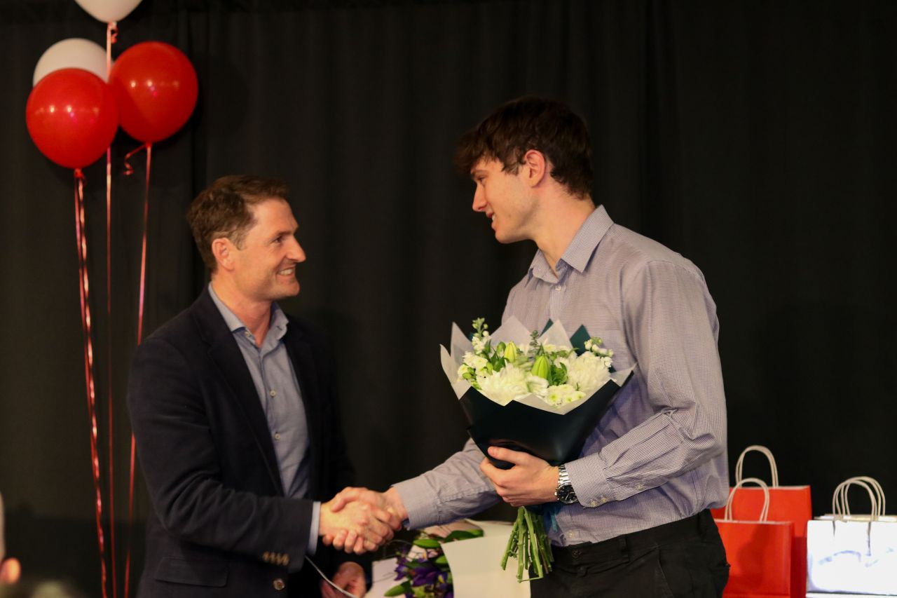 Receiving the Jade Software Corporation Prize